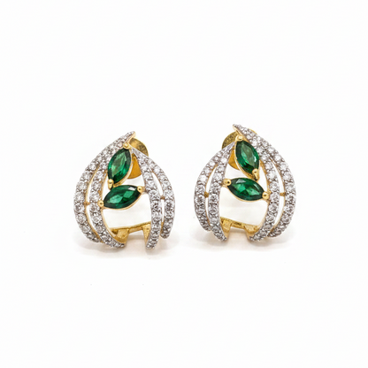92.5 Silver Leaf Shaped Earrings | Elegant Nature Inspired Design | Jewellery