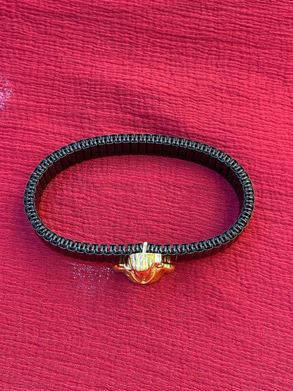 92.5 silver gold plated shiva bracelet