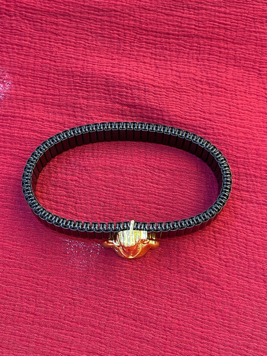 92.5 silver gold plated shiva bracelet