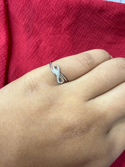 92.5 Silver Infinity Ring for Women