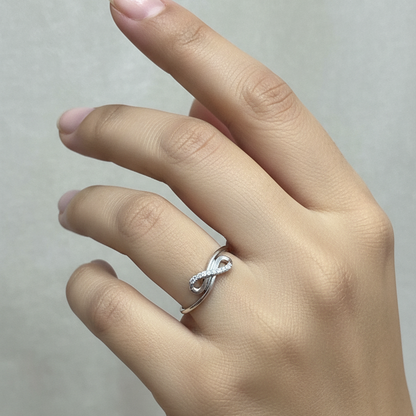 92.5 Silver Infinity Ring for Women