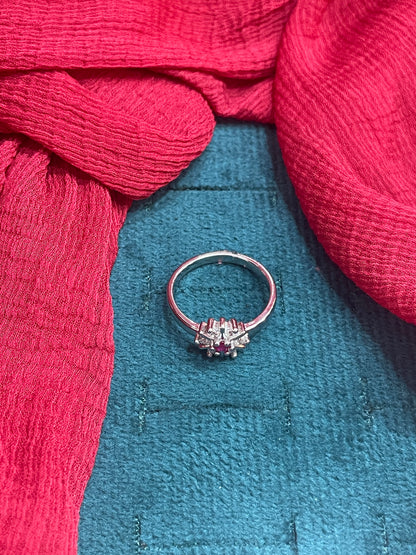 92.5 Silver Flower Ring for Women Size 12 | Stylish Bloom Design | Elegant Fashion Jewellery