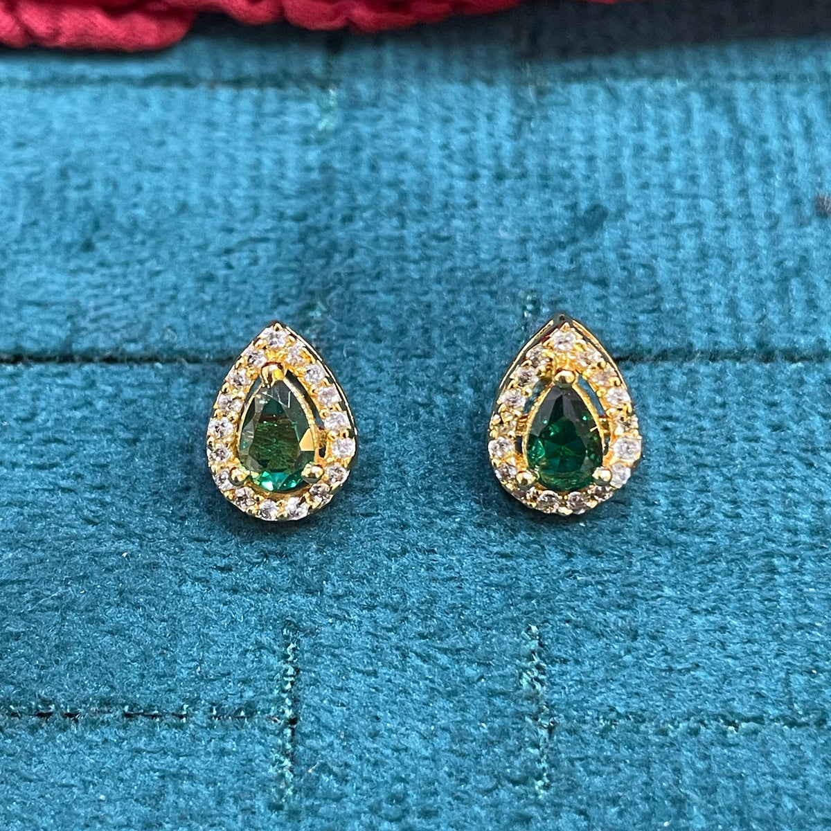92.5 Silver Gold Plated Stud Earrings for Women | Stylish Elegant Design | Modern Jewellery pair