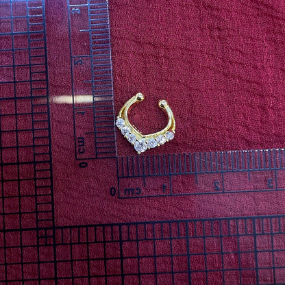 92.5 Silver Gold Plated Luxe Septum