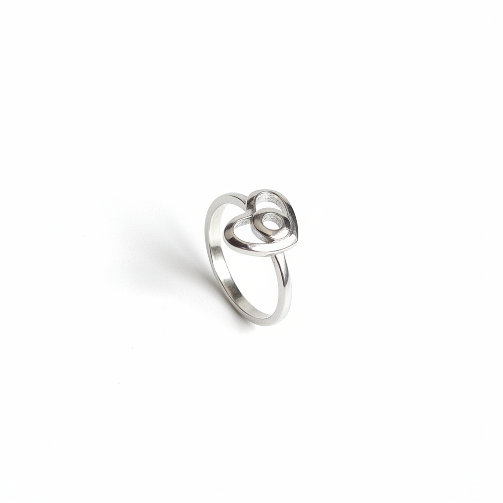92.5 Silver Heart Ring for Women Size 14 | Stylish Affection Design | Elegant Gift Jewellery