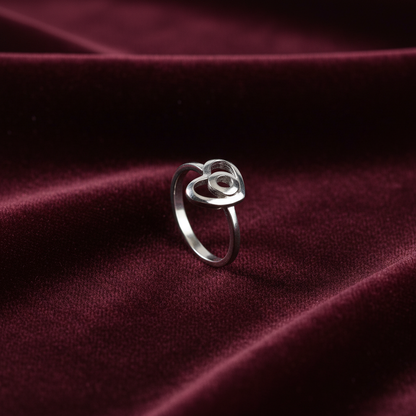 92.5 Silver Heart Ring for Women Size 14 | Stylish Affection Design | Elegant Gift Jewellery