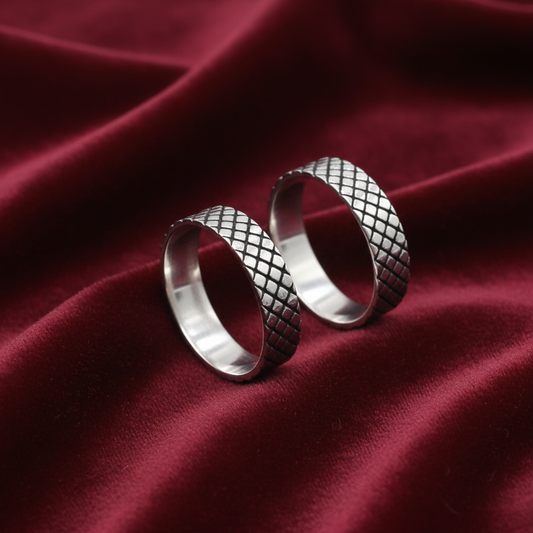 92.5 Silver Antique Oxidised Toe Rings for Women | Ethnic Adjustable Daily Wear Jewellery