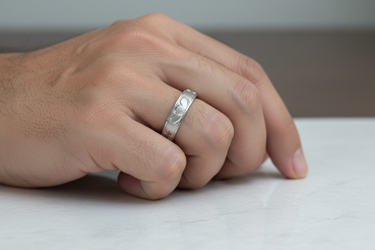 92.5 Silver Men’s Ring Size 19 | Stylish Refined Finish | Elegant Jewellery