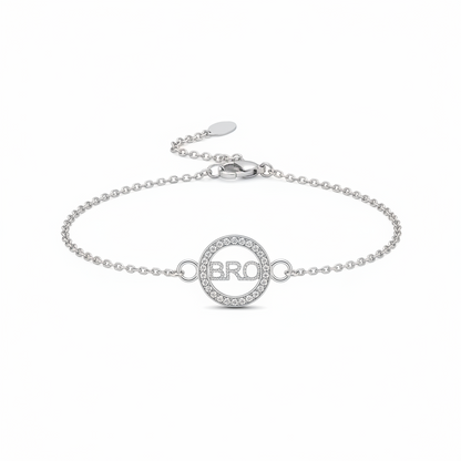 925 Sterling Silver BRO Rakhi | Handcrafted Silver Rakhi for Raksha Bandhan