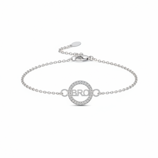 925 Sterling Silver BRO Rakhi | Handcrafted Silver Rakhi for Raksha Bandhan