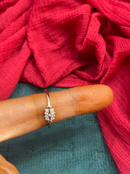 92.5  Silver Eye Ring - Size 12