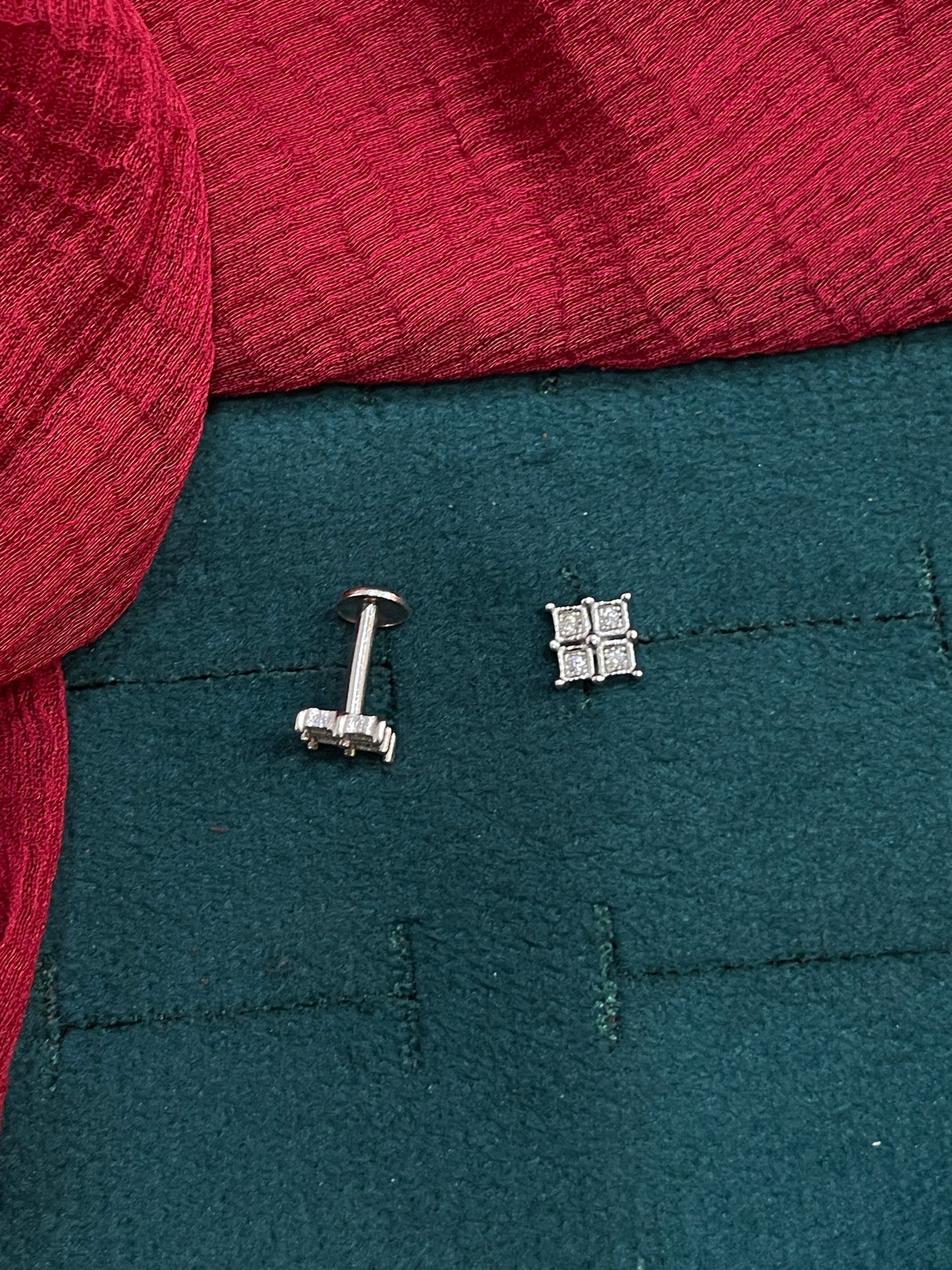 92.5 Silver Square Earrings for Women | Stylish Geometric Design | Elegant Daily Wear Jewellery
