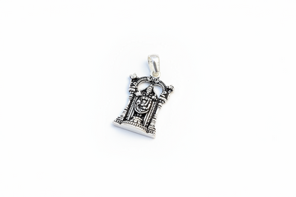 92.5 Silver Oxidised Venkateswara Swamy Pendant for Men & Women | Tirupati Balaji Antique Design | Temple Jewellery