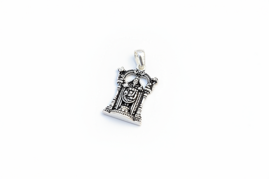 92.5 Silver Oxidised Venkateswara Swamy Pendant for Men & Women | Tirupati Balaji Antique Design | Temple Jewellery