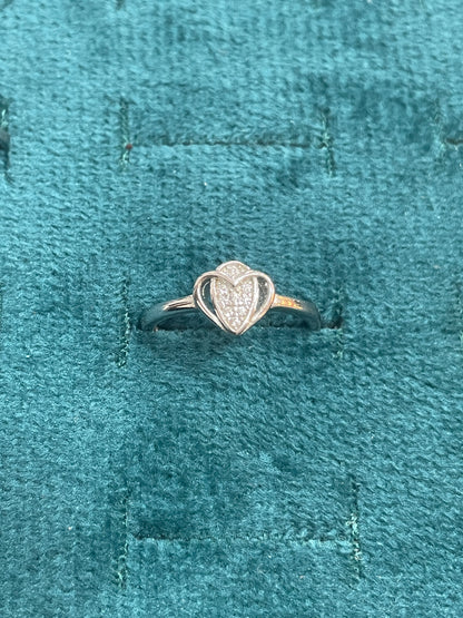 92.5 Silver Classy Heart Ring for Women Size 10 | Stylish Refined Love Design | Elegant Gift Jewellery