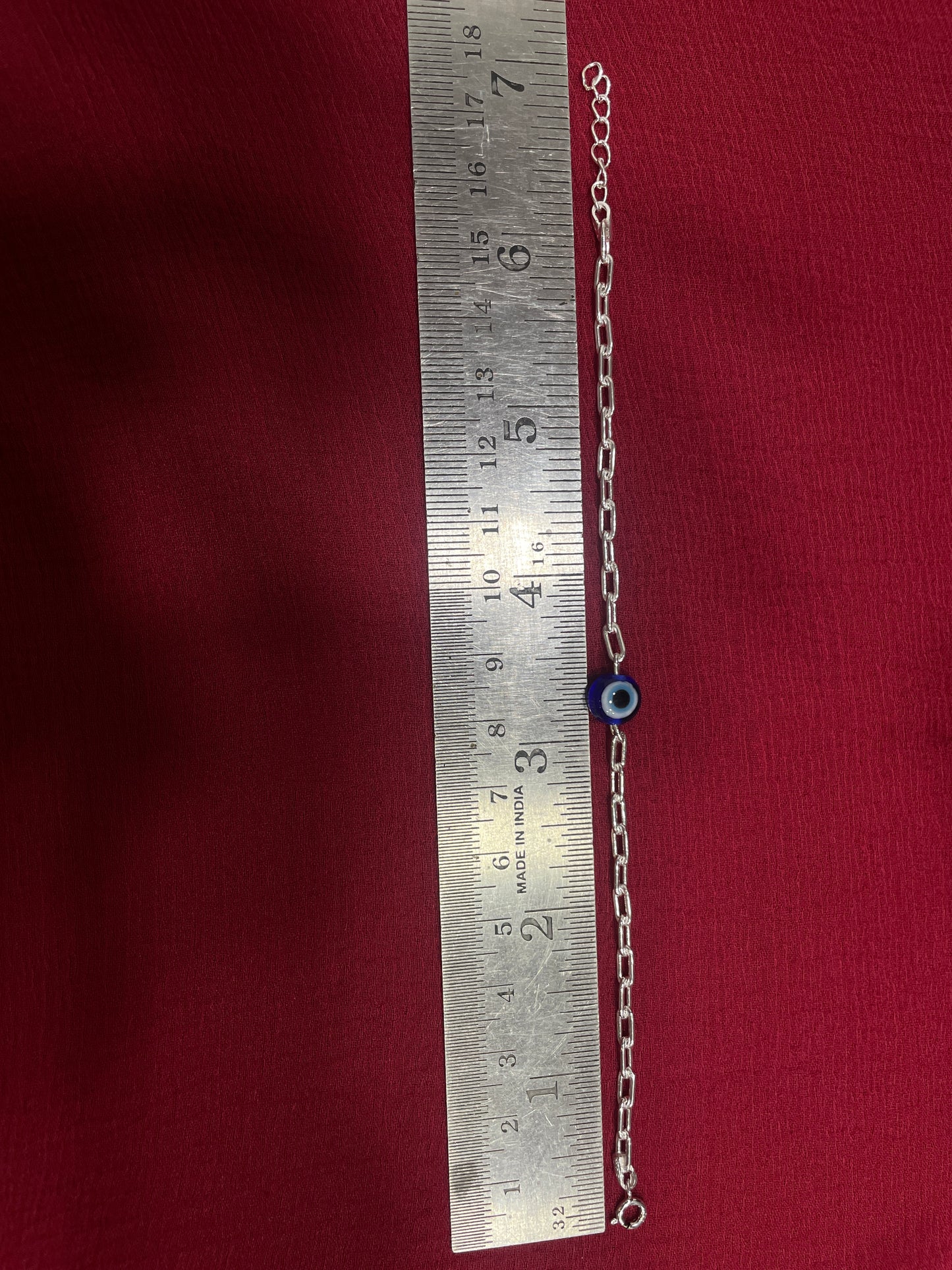 925 Silver Evileye Bracelet - 7 Inch