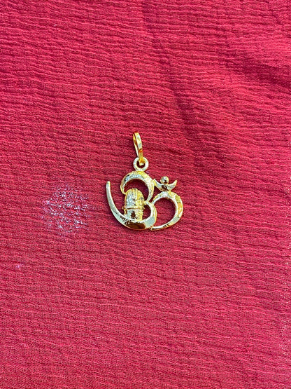92.5 silver OM pendant gold plated