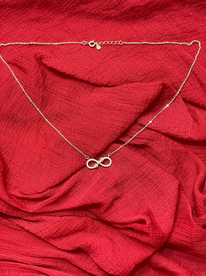 92.5 Silver Infinity Snowflake Chain 18.5 Inches | Premium Stylish Elegant Design | Jewellery