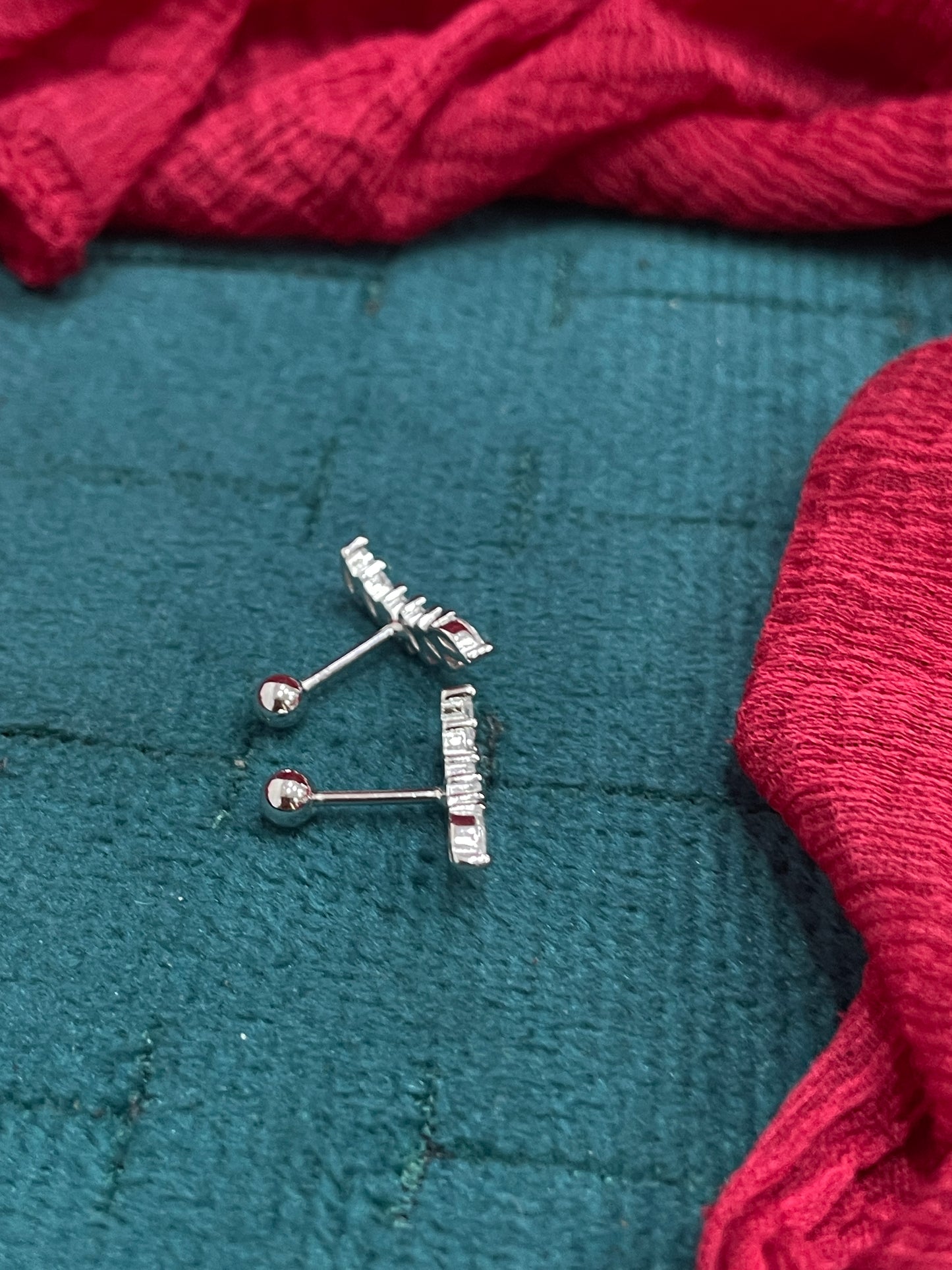925 Silver Helix Wing Studs- Ball back