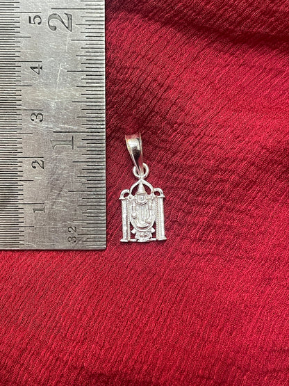 92.5 Silver Tirupati Balaji (Venkateswara Swamy) Design Pendant for Men &amp; Women – Temple Style