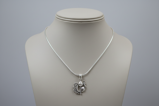 92.5 Silver Peacock Pendant for Women | Elegant Traditional Design | Artistic Jewellery