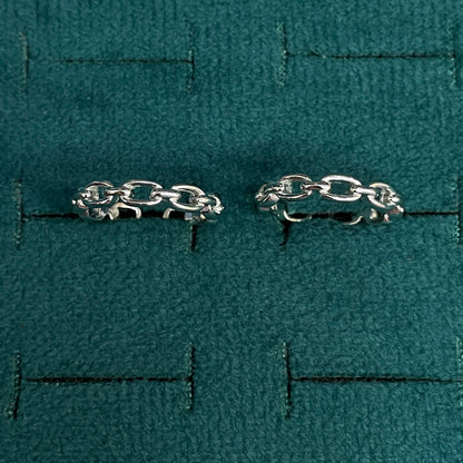 92.5 Silver Chain Link Band Toe Rings