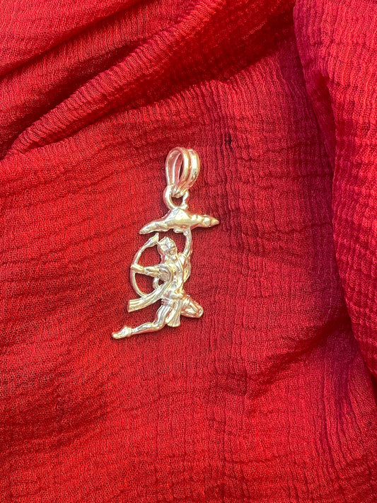 92.5 Silver Veer Hanuman Pendant for Men & Women | Powerful Sacred Design | Spiritual Jewellery