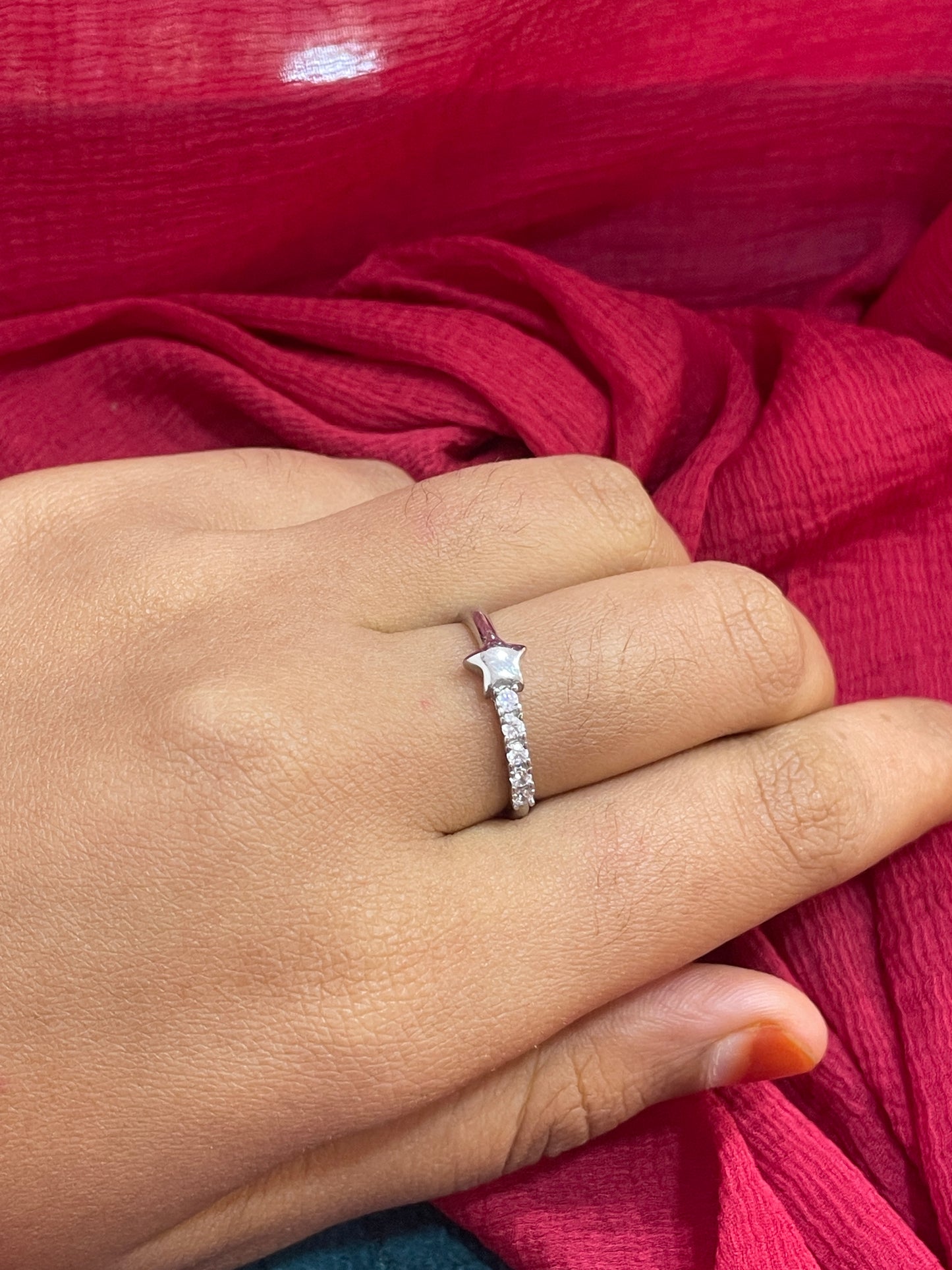 92.5 Silver Star Ring for Women Size 17 | Stylish Celestial Design | Elegant Fashion Jewellery