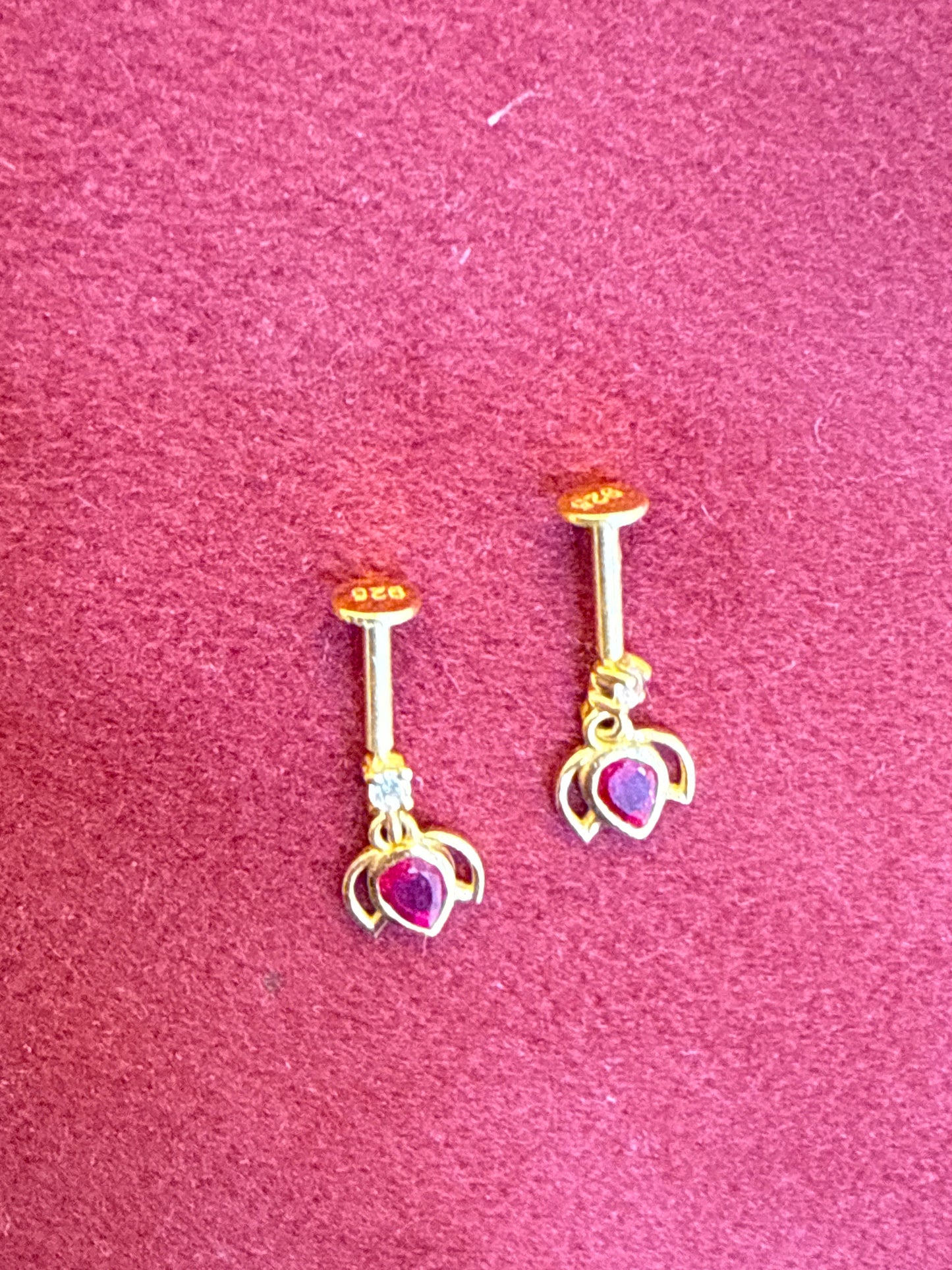 92.5 Silver Gold Plated Pink Lotus Bugadi Pair | Traditional Elegant Design | Jewellery