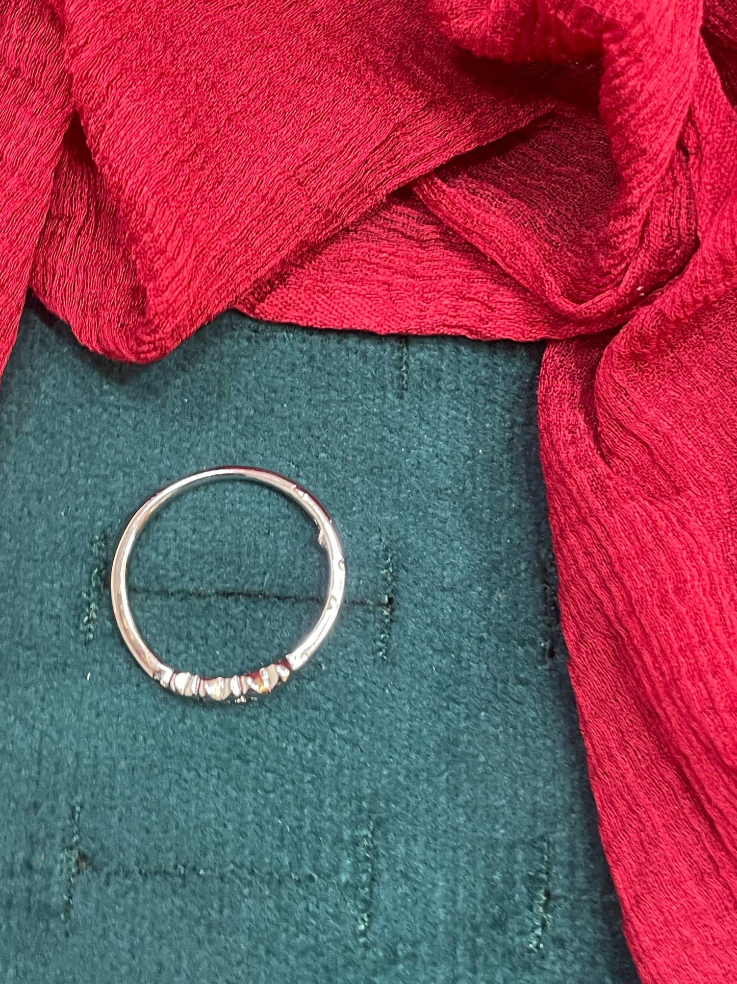 92.5 Silver Shiny Heart Ring - Size 11