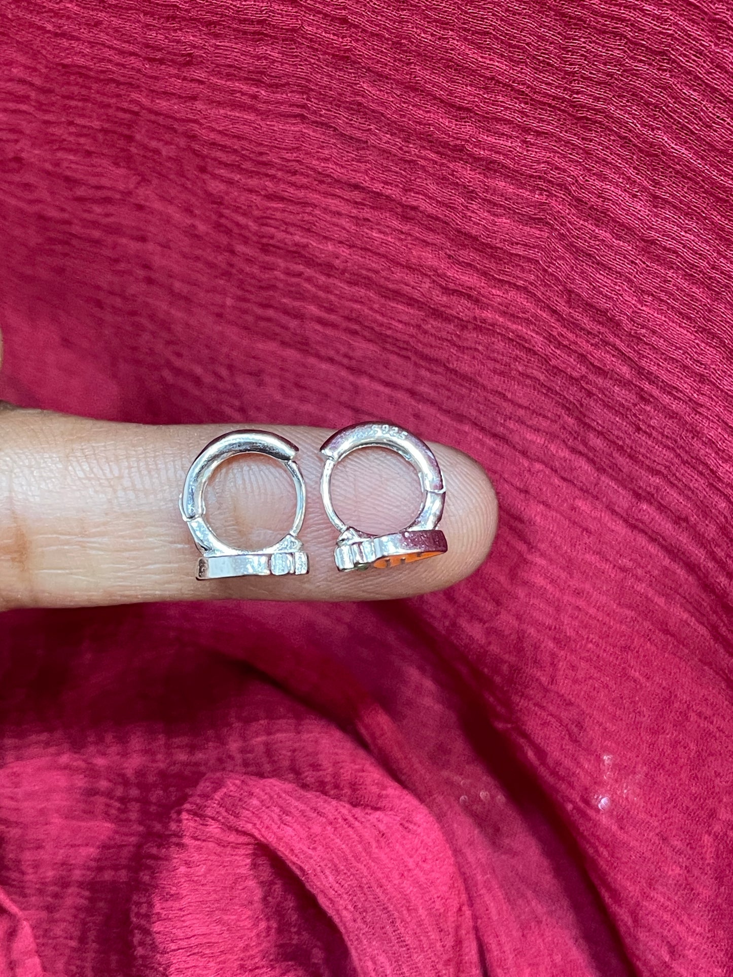 925 Silver Carrot Hoops