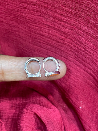 925 Silver Carrot Hoops
