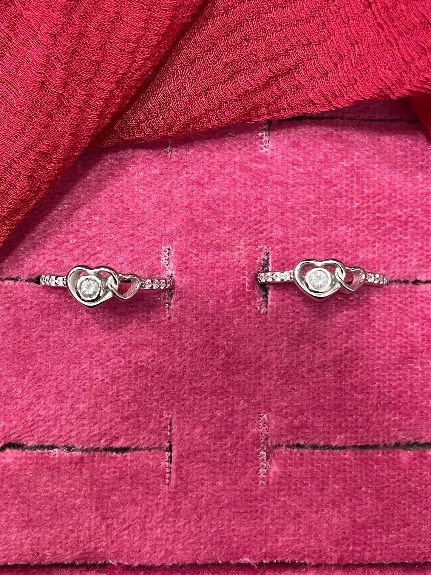 92.5 Silver Heart Toe Rings | Romantic Elegant Design | Jewellery