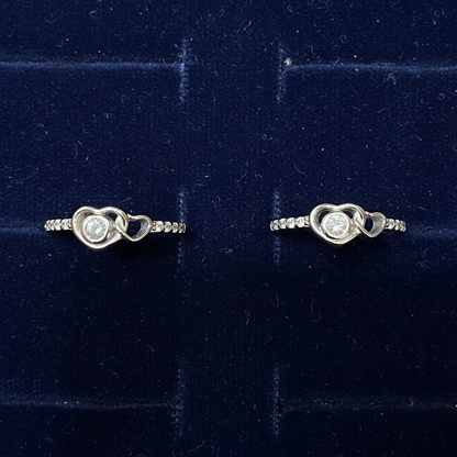 92.5 Silver Heart Toe Rings | Romantic Elegant Design | Jewellery