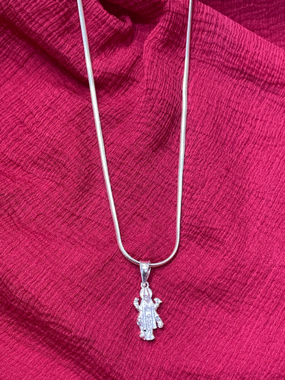 92.5 Silver Vishnu Murthy Design Pendant for Men & Women – Traditional Temple Style