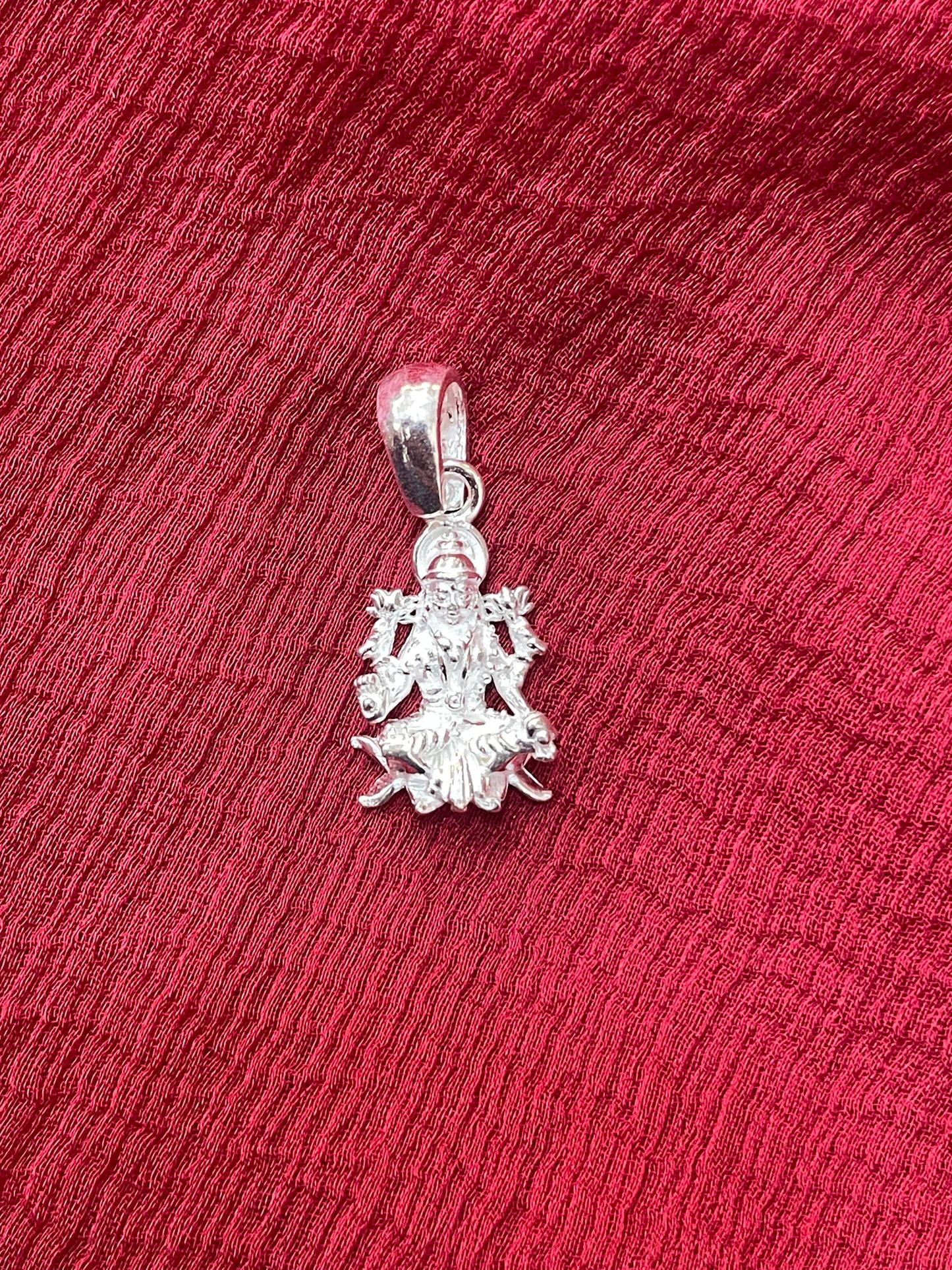 92.5 Silver Lakshmi Devi Design Pendant for Women – Traditional Temple Style