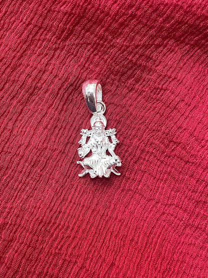 92.5 Silver Lakshmi Devi Design Pendant for Women – Traditional Temple Style