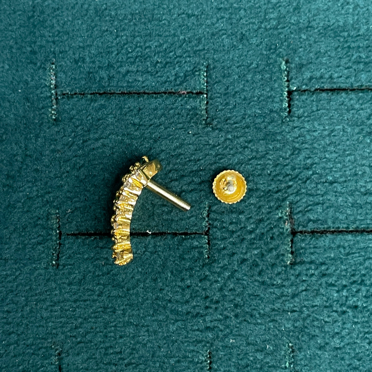 92.5 Silver Gold Plated Classy CZ J studs for Women | Elegant Cubic Zirconia Design | Premium Jewellery pair