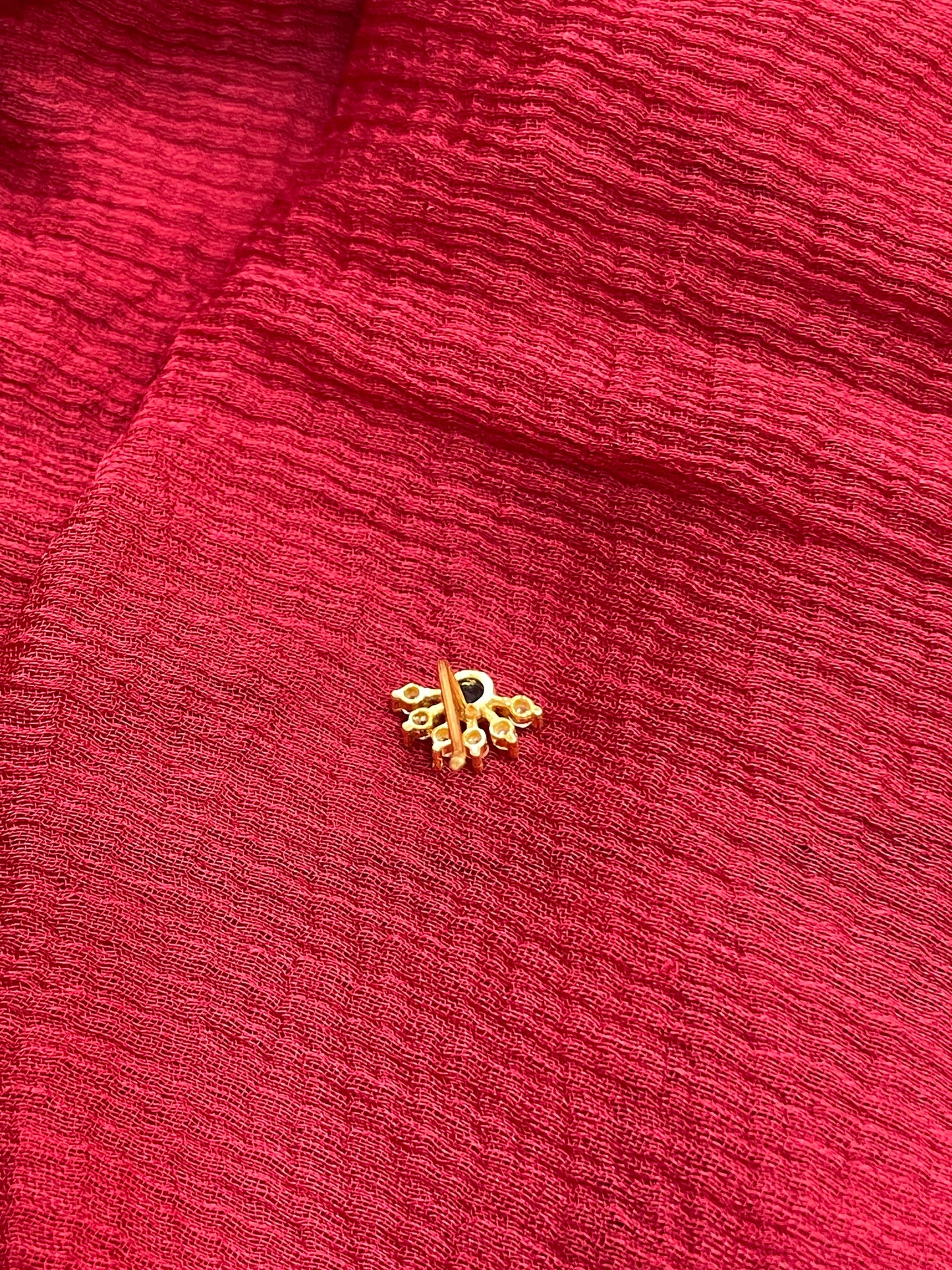 92.5 Silver Gold Plated Nose Pin for Women | Stylish Elegant Design | Jewellery