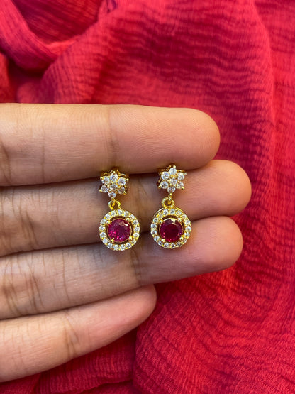 92.5 Silver Gold Plated Star Earrings for Women | Stylish Celestial Design | Elegant Jewellery