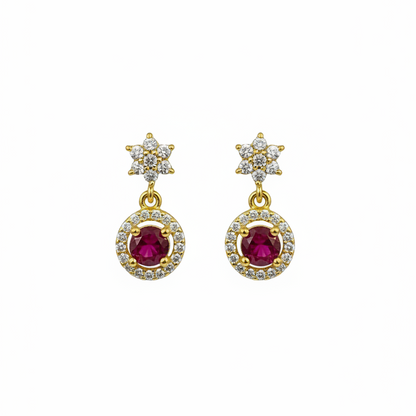 92.5 Silver Gold Plated Star Earrings for Women | Stylish Celestial Design | Elegant Jewellery pair