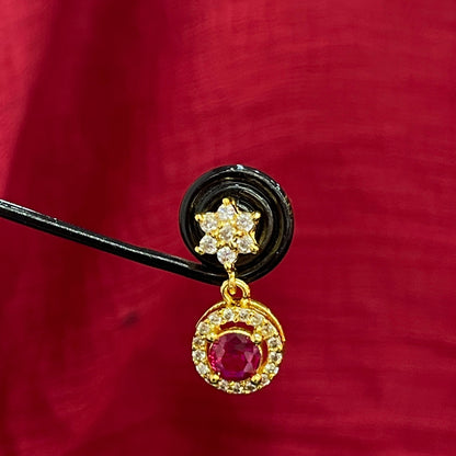 92.5 Silver Gold Plated Star Earrings for Women | Stylish Celestial Design | Elegant Jewellery pair