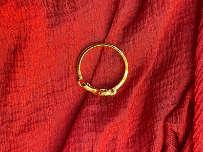 92.5 Silver Gold Plated Infinity Ring for Women Size 10 | Elegant Love Symbol | Jewellery