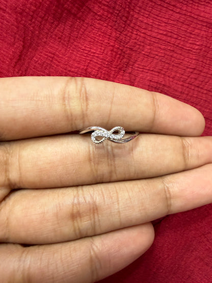 92.5 Silver Infinity Ring for Women