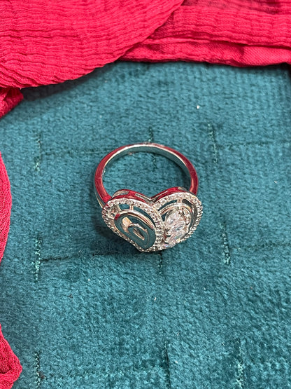 92.5 Silver Heart Ring for Women | Stylish Romantic Design | Elegant Daily Wear Jewellery