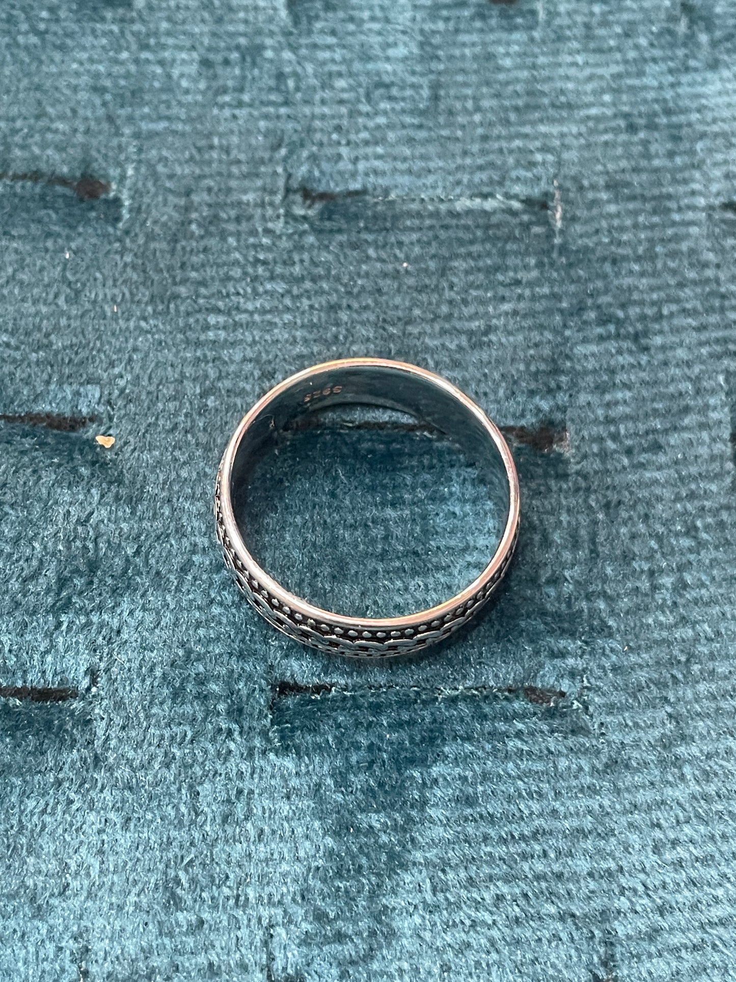 92.5 Silver Oxidised Men’s Ring Size 24 | Stylish Classic Vintage Design | Elegant Jewellery