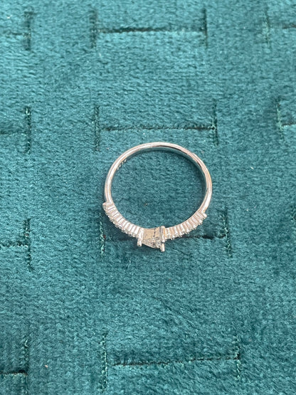 92.5 Silver White Stone Ring for Women Size 11 | Classy Brilliant Finish | Elegant Fashion Jewellery