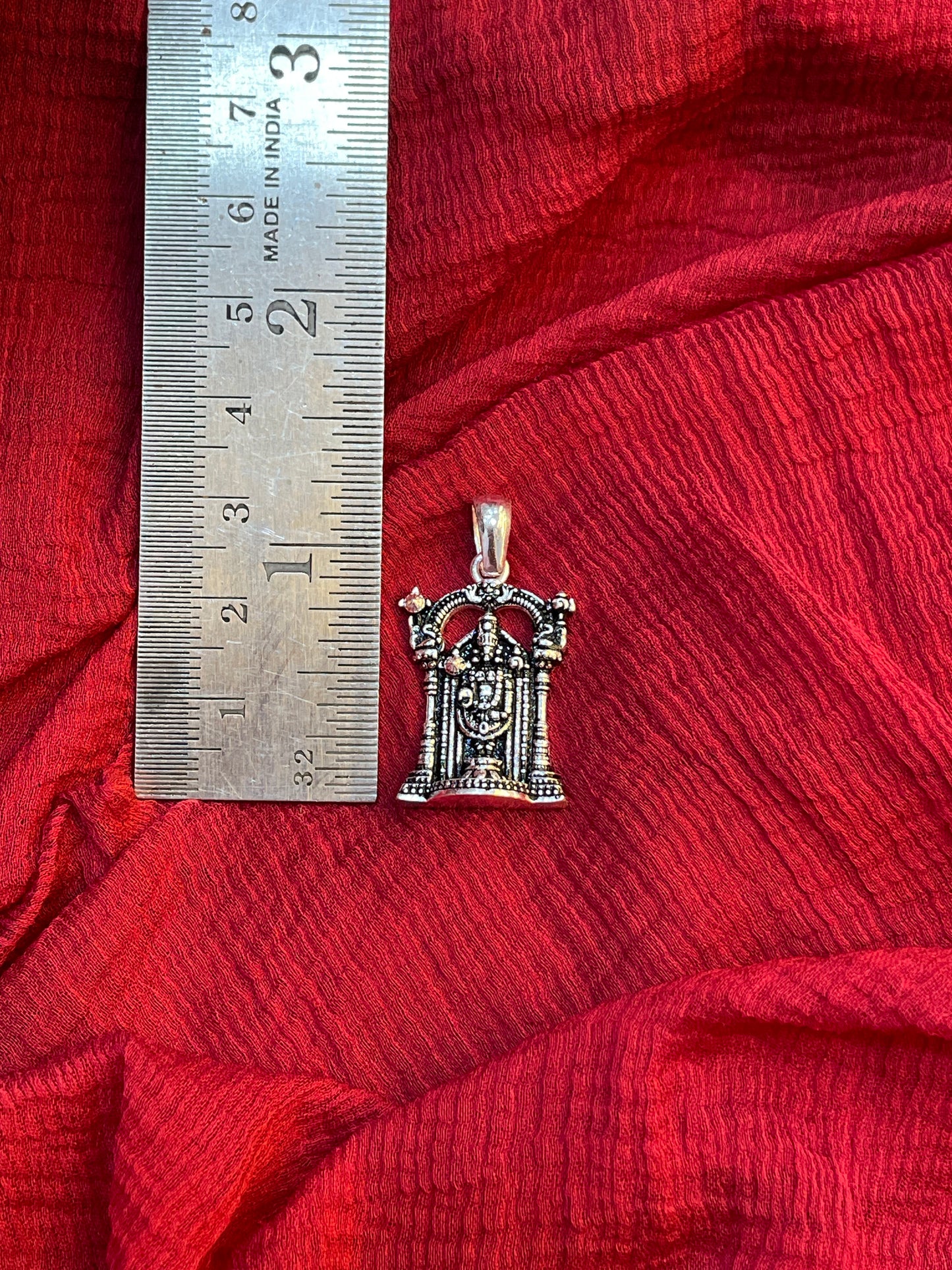 92.5 Silver Oxidised Venkateswara Swamy Pendant for Men & Women | Tirupati Balaji Antique Design | Temple Jewellery