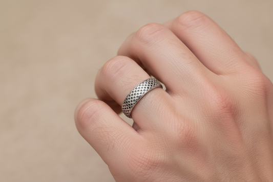 92.5 Silver Oxidised Men’s Ring Size 17 | Stylish Antique Finish | Elegant Jewellery