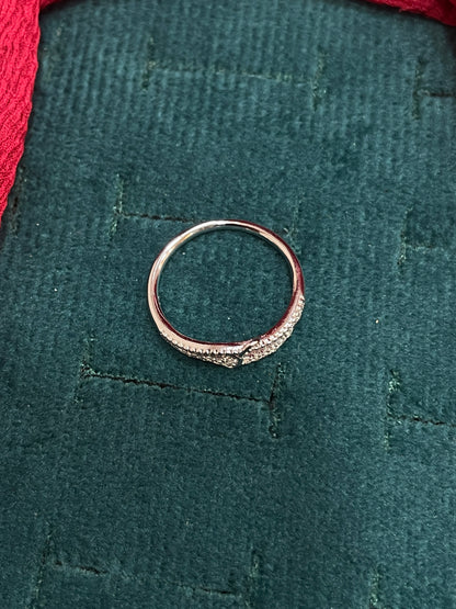 925 Silver Solitaire Ring- size 9